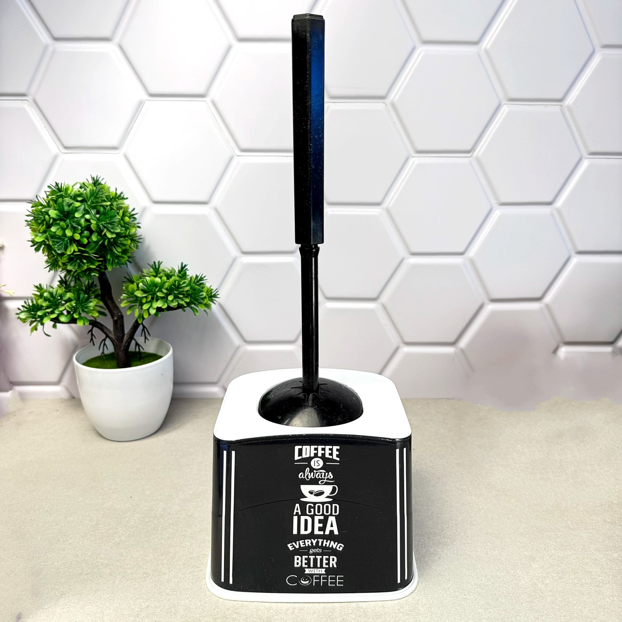 Низький йоржик для унітазу в підставці, 388 Elif