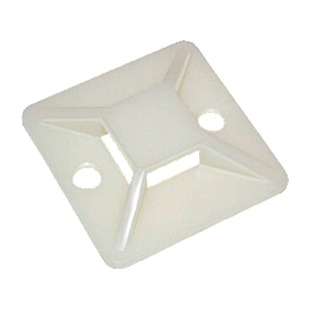 Майданчик самоклеючий під хомут 25х25 мм (100 шт) White