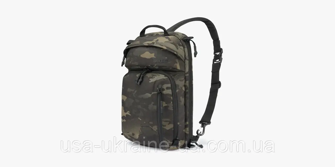Тактична сумка слінг Viktos Upscale XL Slingbag чорний, чорний мультикам, сірий, синій, фото 1