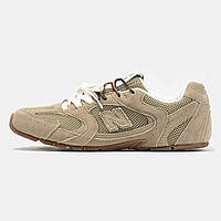 Бежеві замшеві чоловічі кросівки New Balance x Miu Miu 530 Демісезонні Нью Беланс