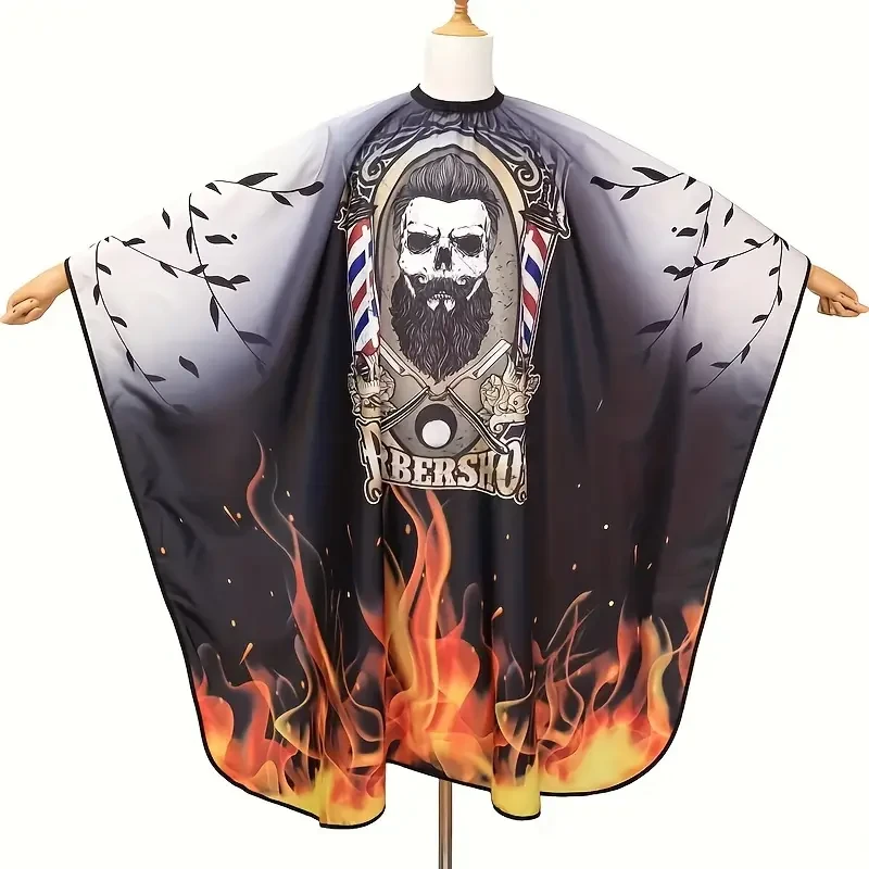 Пеньюар перукарський водовідштовхувальний з гумовим коміром і кнопками | Barber PNU-Y-520/8, фото 1