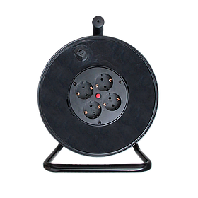 Подовжувач на котушці LP 50м (ПВС 3*1,5), 4 гнізда із заземлюючим контактом до 3.5 кВт