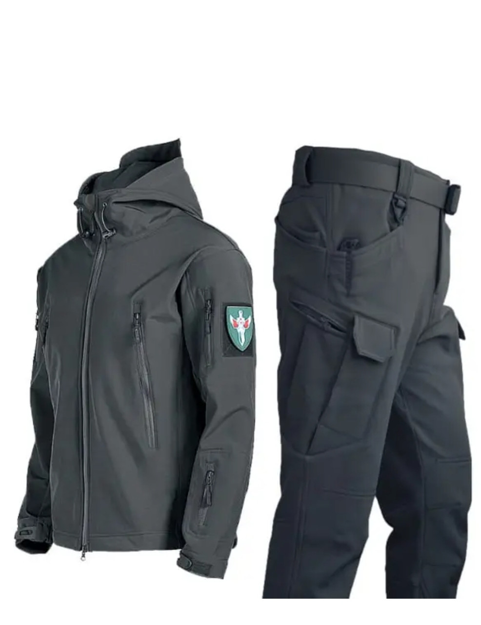 Костюм Софтшел Сірий SoftShell на флісі S (44)