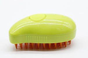 PetSpay Massage Brush Парова щітка-масажер спрей 3в1 Салатово-Помаранчова, фото 3