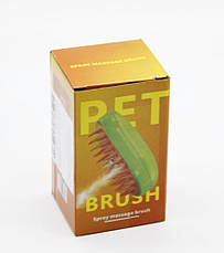 PetSpay Massage Brush Парова щітка-масажер спрей 3в1 Салатово-Помаранчова, фото 5