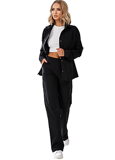 Жіночий джинсовий костюм двійка чорний 17259035 – стильний вибір для будь-якої нагоди