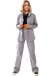 Жіночий джинсовий костюм двійка сірий 17259035 – стильний вибір для будь-якої нагоди