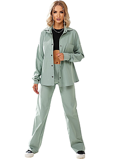 Жіночий джинсовий костюм двійка олива 17259035 – стильний вибір для будь-якої нагоди