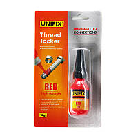 Фіксатор різьби для нерозбірних з'єднань ЧЕРВОНИЙ 10 г UNIFIX