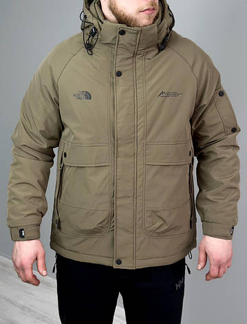 Чоловіча куртка The North Face TNF демісезонна з капюшоном Зе Норт Фейс ТНФ бежева, фото 1