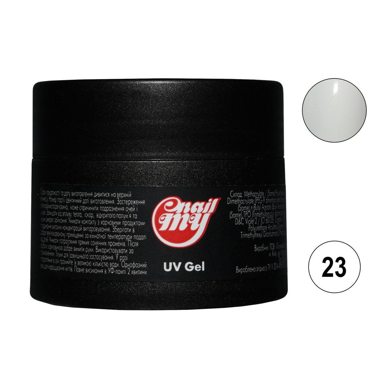 Гель середньої густоти My Nail Builder Gel №57 яскраво білий 50 мл