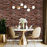 Самоклеюча декоративна 3D панель 700х770х5мм Червона цегла піщаник (058) SW-00000177, фото 5