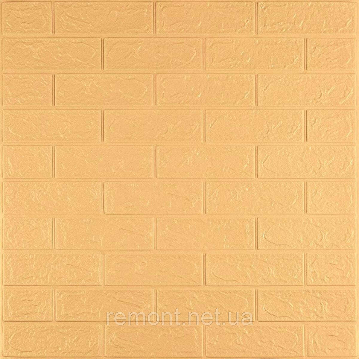 3D панель самоклеюча 700х770х3мм цегла Жовто-пісочна (009-3) SW-00000229, фото 1