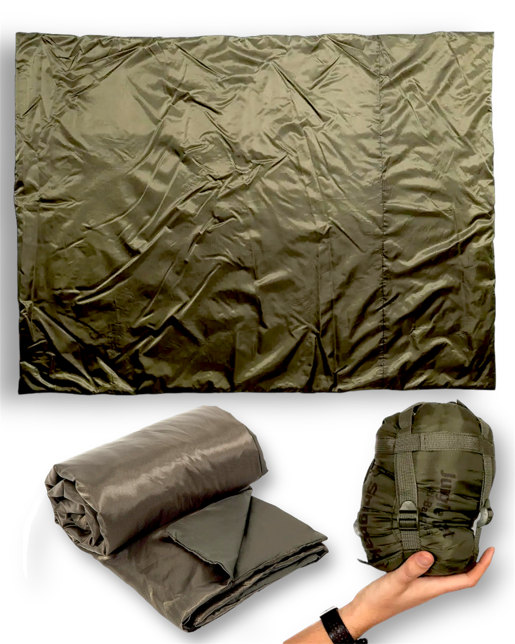 Ковдра тактична ультралегка велика Snugpak Jungle XL 223x183 см, оливковий, фото 1