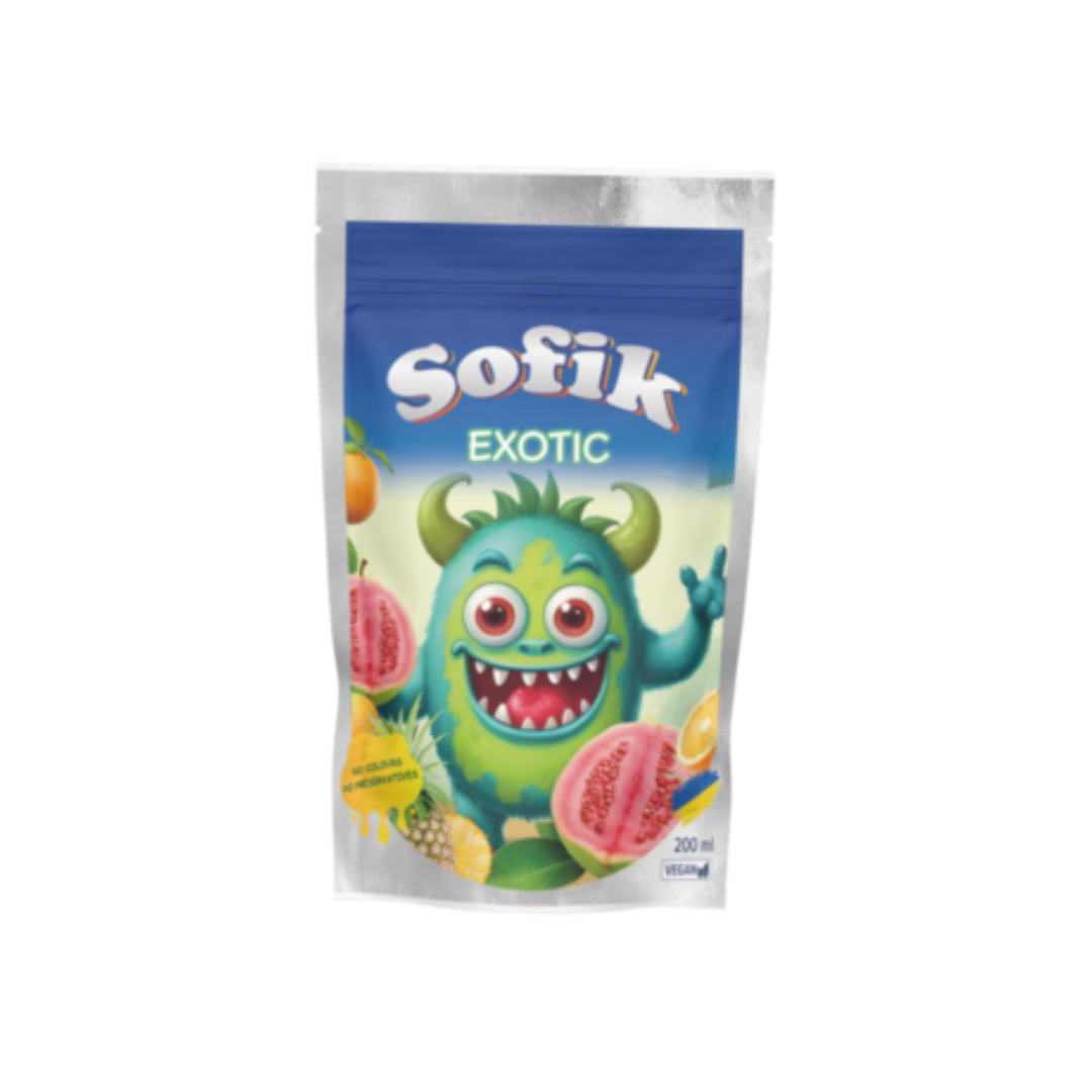 Напій соковий негазований Sofik "EXOTIC" зі смаком гуави 200мл