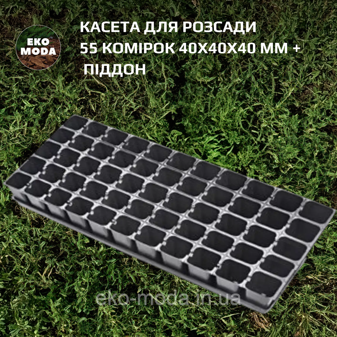 Касета для розсади 55 комірок 40x40x40 мм + піддон