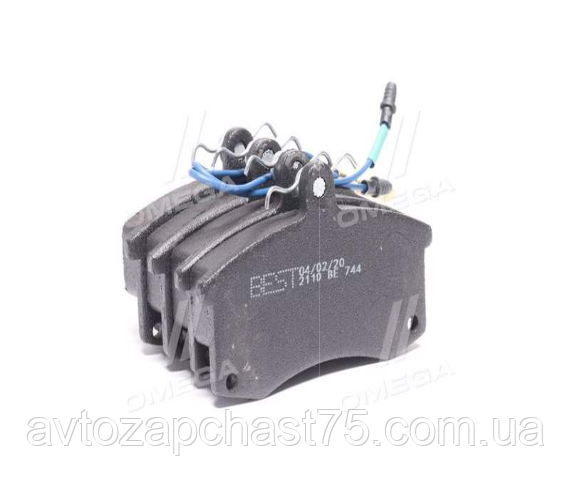 Колодки передні гал Ваз 2110, 2111, 2112, 2113, 2114, 2115, 2170-2172, 1117-1119 калина під датчик зносу (Виробник Dafmi, Україна), фото 1