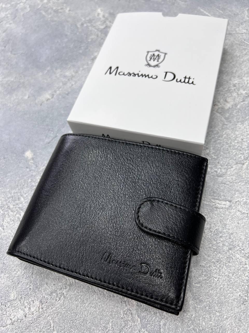 Чоловічий гаманець із натуральної шкіри, (Розмір: 9*11 см), чорний