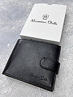 Чоловічий гаманець із натуральної шкіри, (Розмір: 9*11 см), чорний