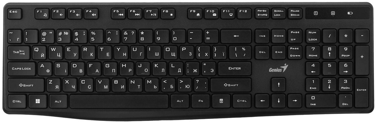Клавіатура Genius KB-7200 EN/UKR Black (31320002406), фото 1
