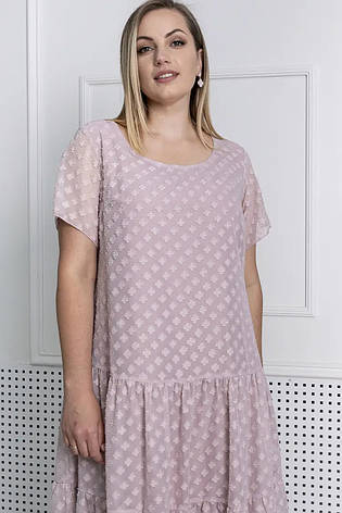 Модна сукня plus size з шифону з м'якою бавовняною підкладкою, фото 3