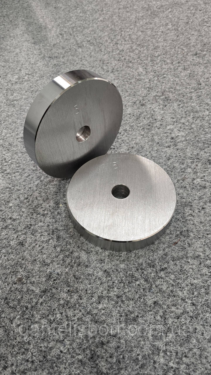 Диск, Блін 5 кг металевий (без покриття) до гантелей, штанги., фото 1