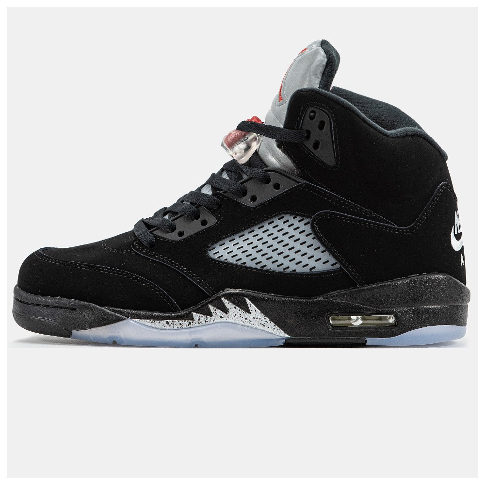 Чоловічі кросівки Nike Air Jordan 5 Retro Black Metallic Blue, чорні замшеві кросівки найк аір джордан V