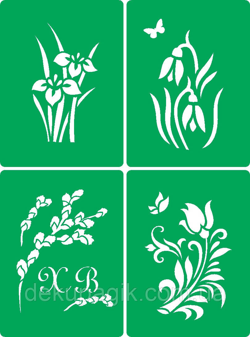 Трафарет багаторазовий самоклеючийся ПС_22, 15х20см, фото 1