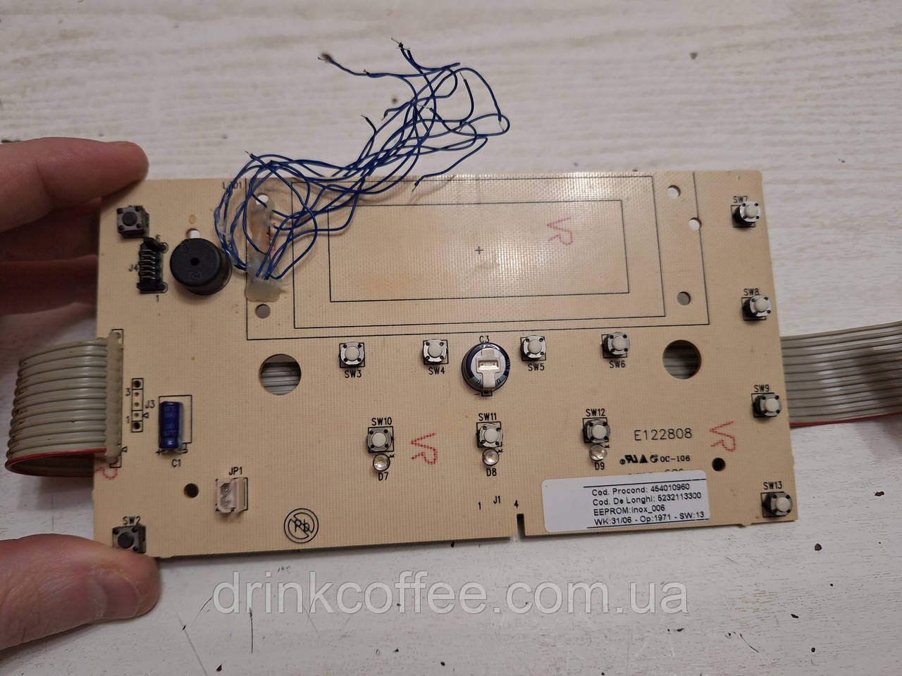 Плата керування Блок керування без дисплея для кавомашини DeLonghi ESAM 6600 б/у 5232113300 _дефект