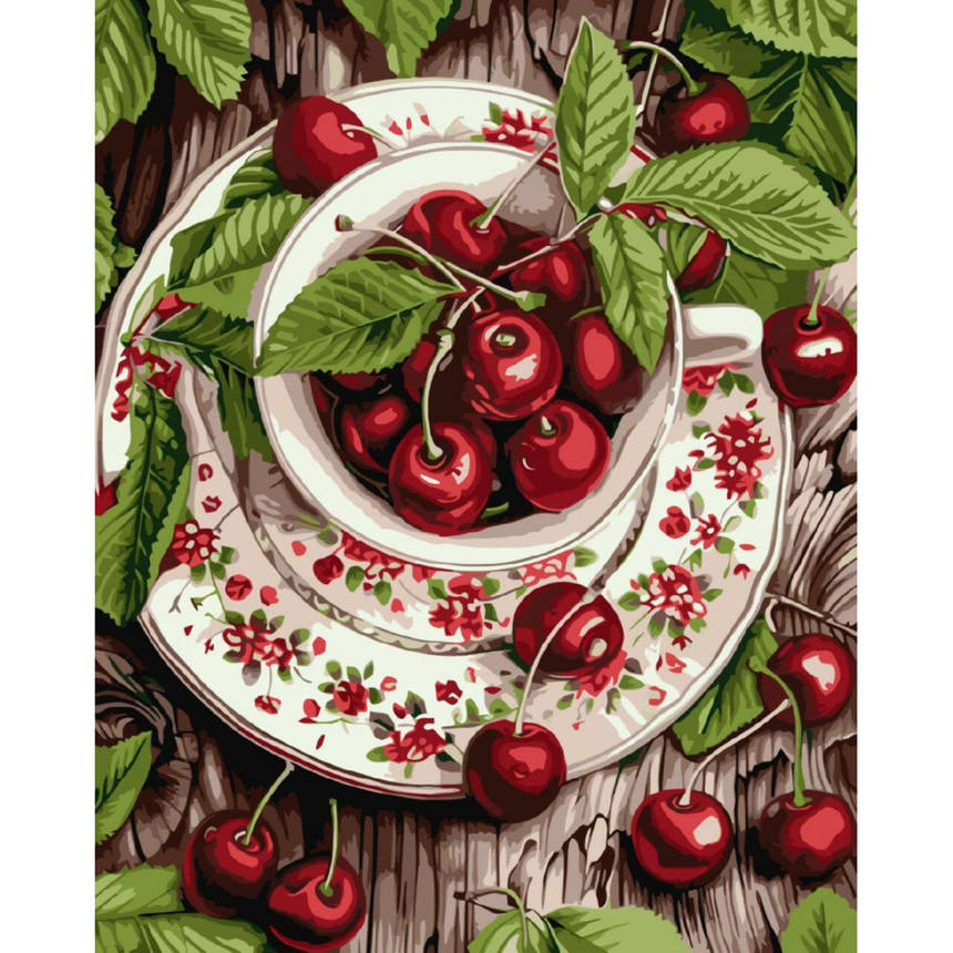 Свіжість вишні © art_selena_ua, 40х50 см. Картина за номерами (Ідейка КНО-5706), фото 1
