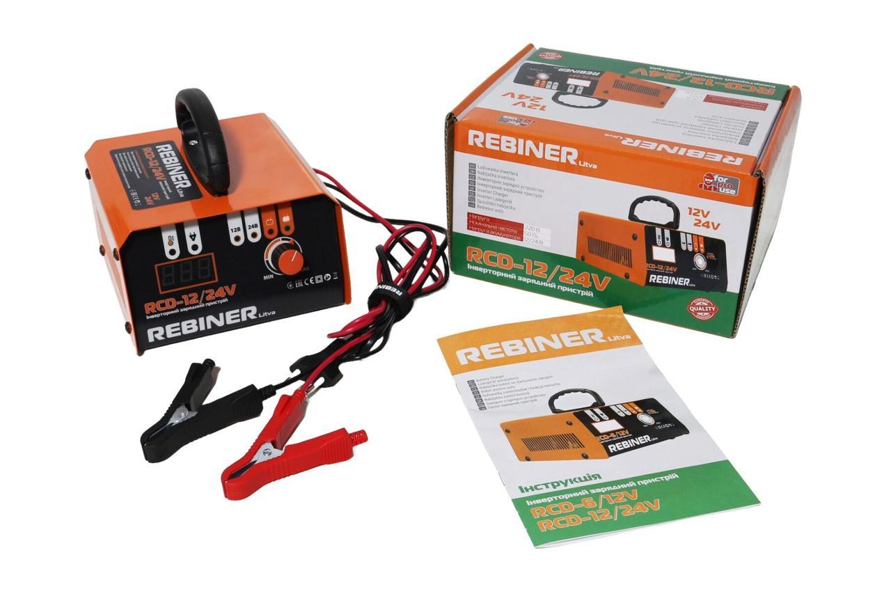 Пристрій зарядний для акумуляторів Rebiner RCD-12/24V