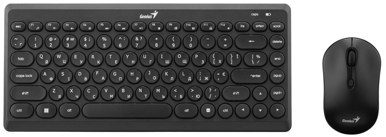 Комплект: клавіатура і миша Genius LuxeMate Q-8000 EN/UKR Black (31340013414), фото 1