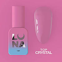 Топове покриття без липкого шару LunaMoon Top Crystal (13 мл) для гель-лаку