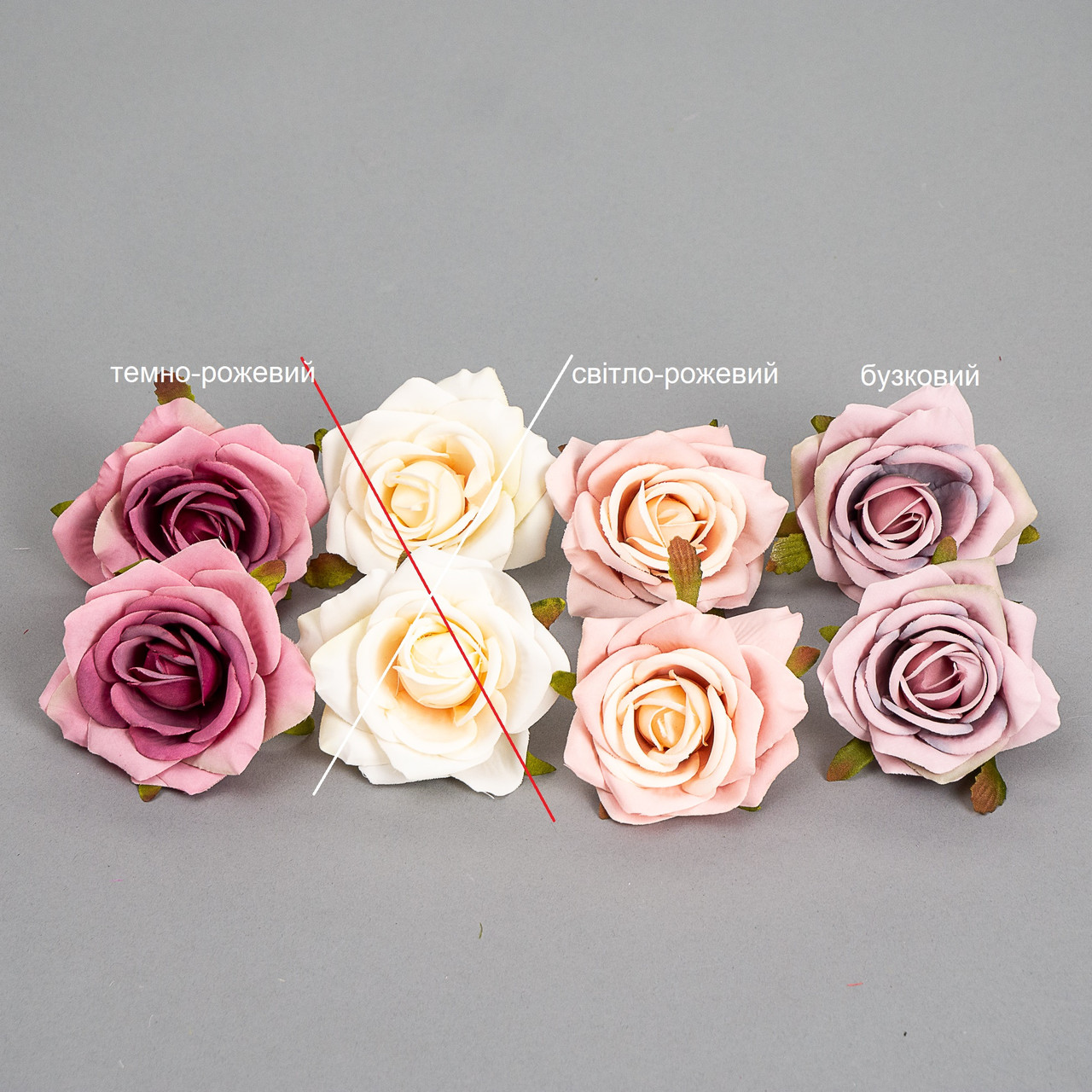 Головка троянди 4 см * Рандомний вибір кольору ELISEY, фото 1