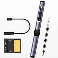 Розумний паяльник + 1 наконечник Fnirsi HS-01-BC2-BK USB DC96W PD65W