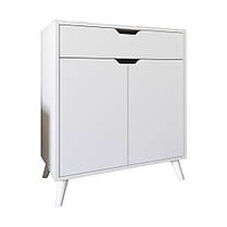 Комод у вітальню з білими ніжками М-ЗОН Борн 750 Німфеа Альба (білий) (MZN-031043), фото 2