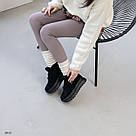 Жіночі чорні зимові черевички з хутром Тедді, фото 8