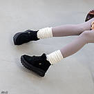 Жіночі чорні зимові черевички з хутром Тедді, фото 7