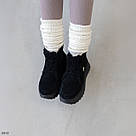 Жіночі чорні зимові черевички з хутром Тедді, фото 10