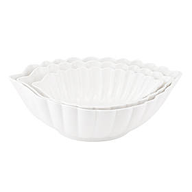 Набір із 3 салатниць "Біла ніжність", 35*32*26,5 см ELISEY