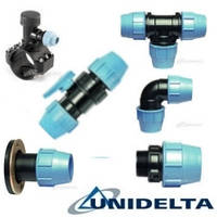 UNIDELTA — фітинги затискні компресійні для ПЕ (ПНД) труб