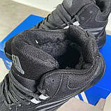 Кросівки чоловічі зимові Adidas Yeezy Boost замшеві чорні, фото 5