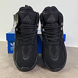 Кросівки чоловічі зимові Adidas Yeezy Boost замшеві чорні, фото 7