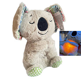 Інтерактивна іграшка нічник Коала Сплюшка дихає підсвітка мелодія 27см (M 17057)