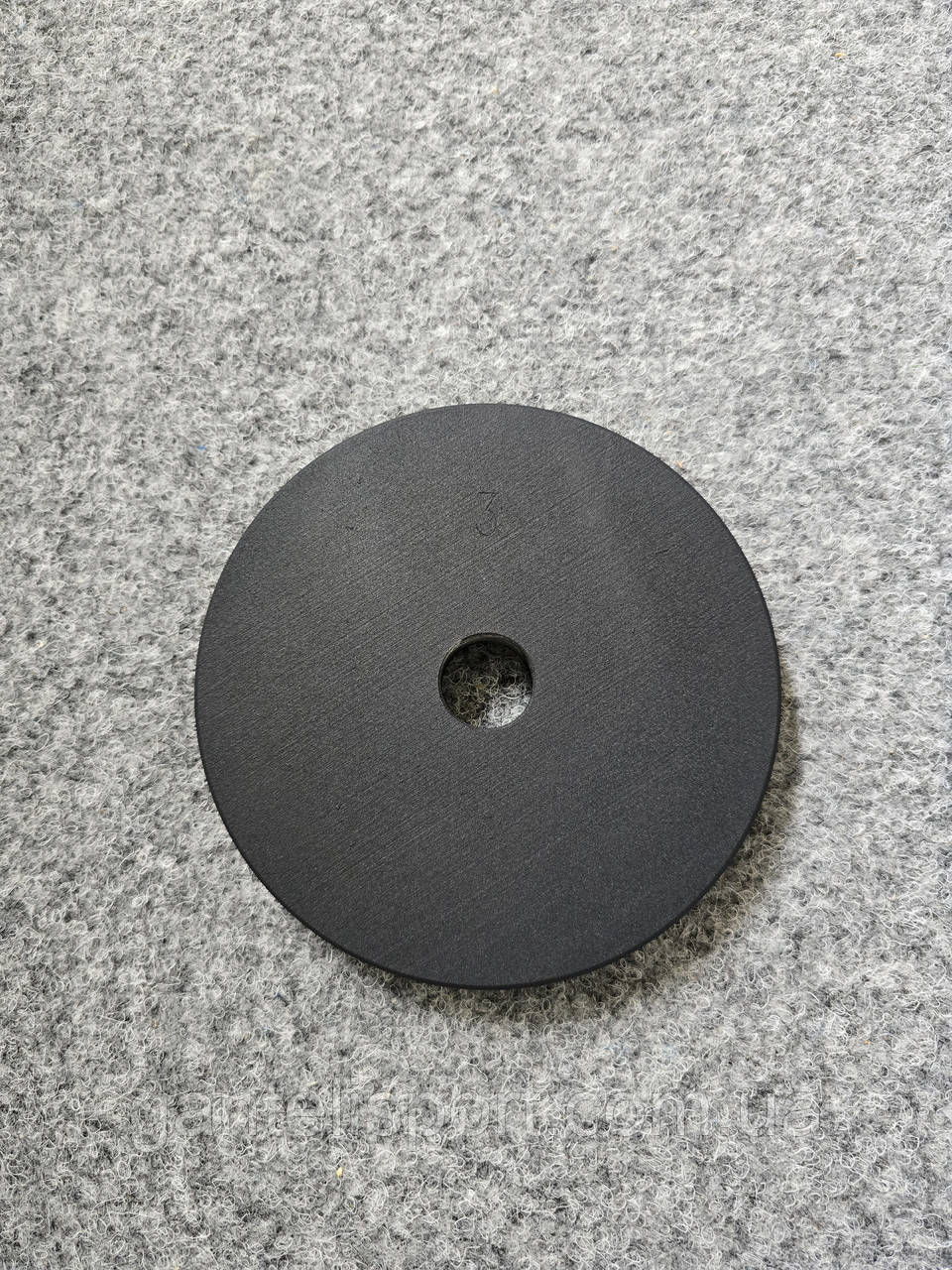 Диск, блин 3кг металевий з покриттям, до гантелей, штанги, фото 1