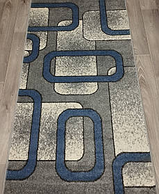 Бюджетній ковролін на метраж AQUA 02574 BLUE-L. GREY