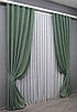 Комплект (2шт. 1х2,85м.) штор із тканини мікровелюр SPARTA. Колір фісташковий. Код 970ш 31-314, фото 3
