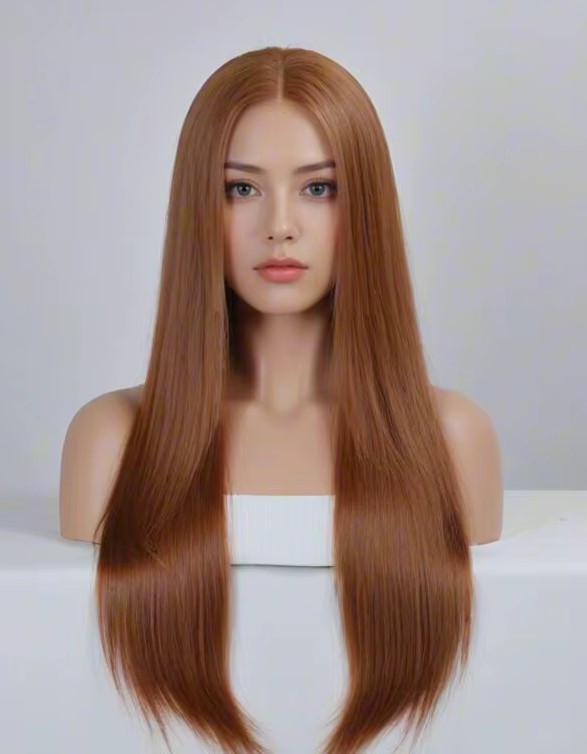 Перука довга без чубчика пряма руда (70BCH-Dryz), фото 1