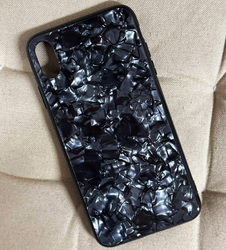 Чохол для iPhone XS Max - Marble Мармур, Чорний (Full Case)