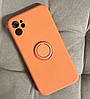 Силіконовий чохол для iPhone 11 - Ring Color case, Orange, фото 2